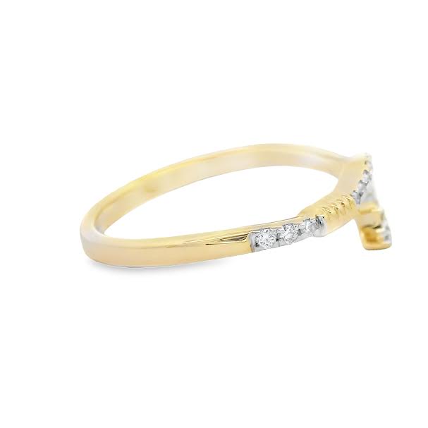 14K 8.3MM ANCHOR RING WITH 23 DIAMONDS 0.14CT