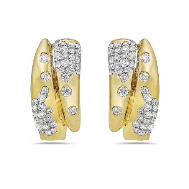 14k huggies with 42 diamonds 0.51ct