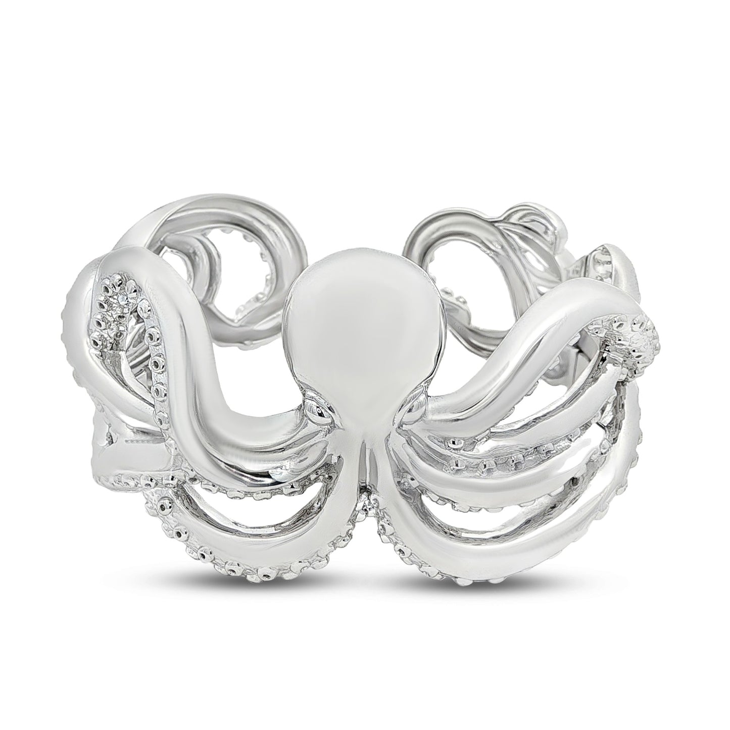 sterling silver octopus cuff bracelet