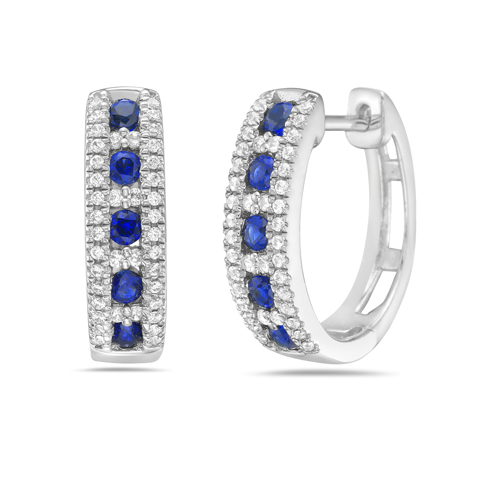 14K 80 DIAMONDS 0.27C & 10 SAPPHIRES 0.60C