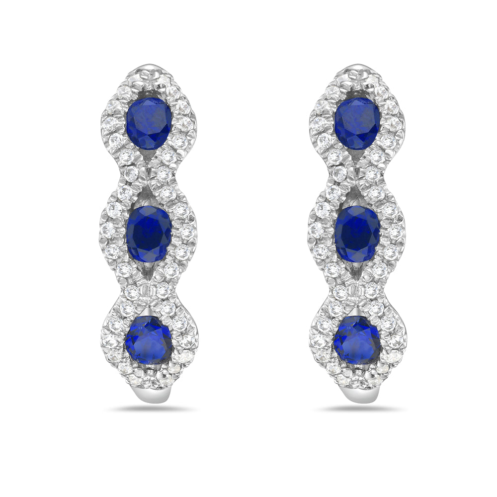 14K 76 DIAMONDS 0.25C & 6 SAPPHIRES 0.80C