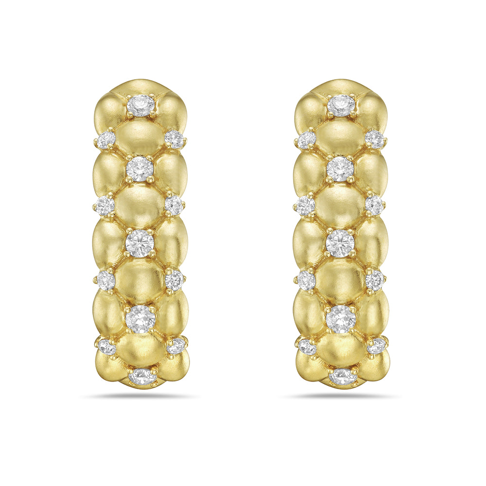 14K 22X6MM HOOP WITH 26 DIAMONDS 0.50CT