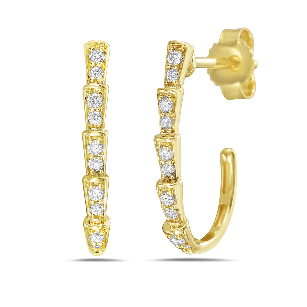 14KY diamond earrings 0.13ct tw 5.5