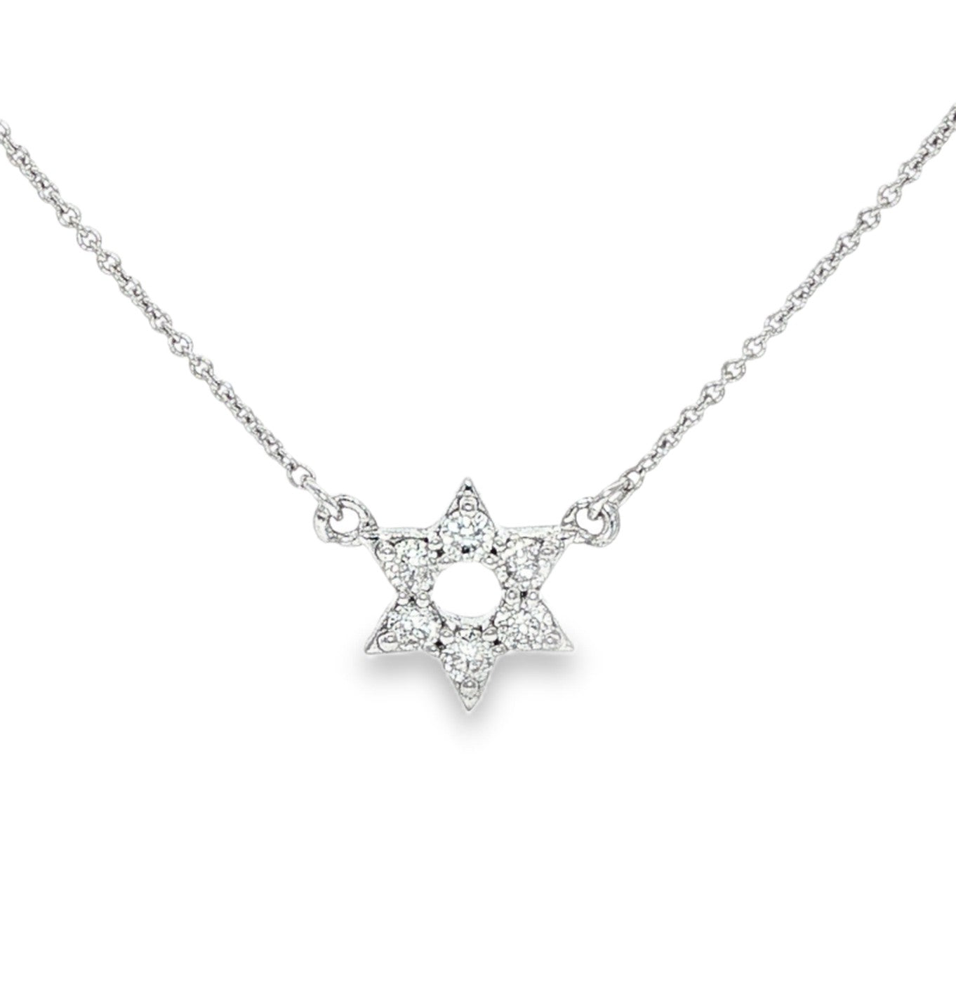 Star of David Necklace in 14K Gold & Diamonds