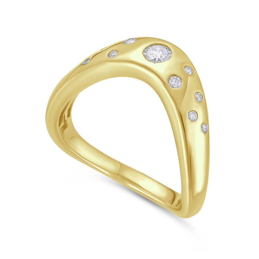 14k 5mm ring with diamonds