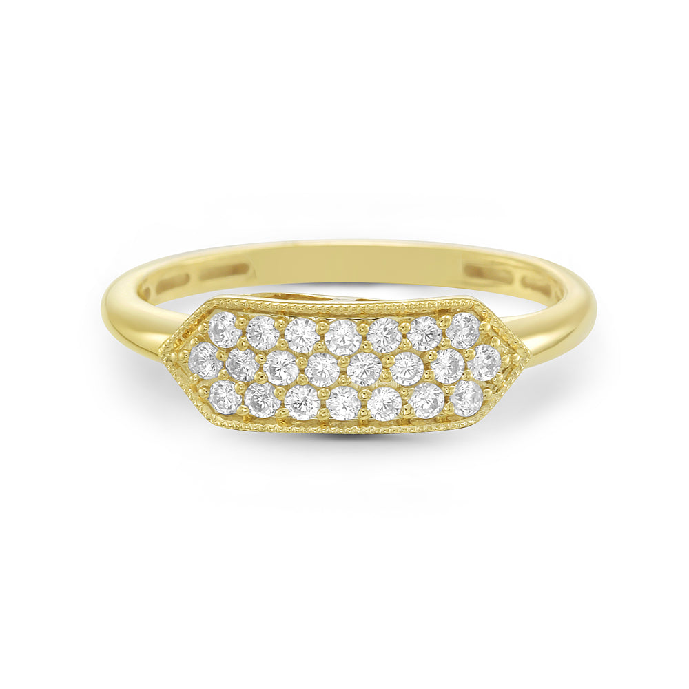 14k band with 22 round diamonds 0.25ct 5.5