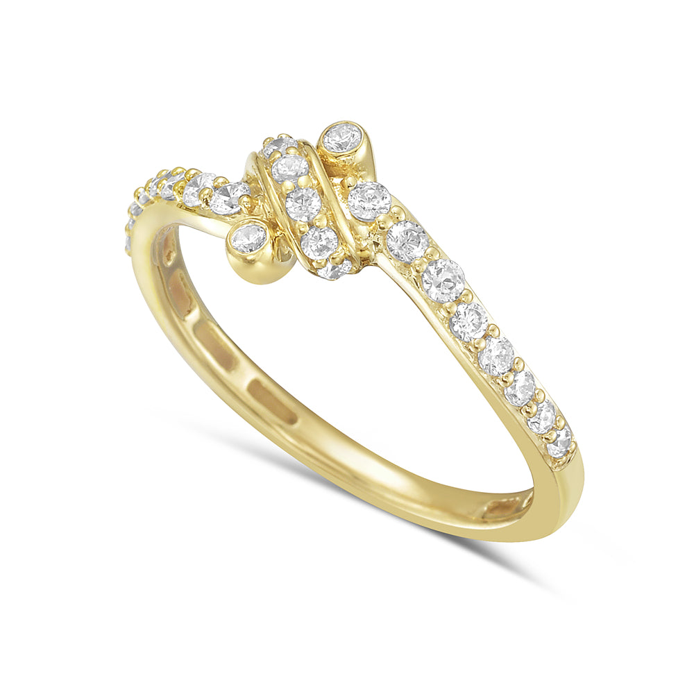 Tied Knot Diamond & Gold Band Ring