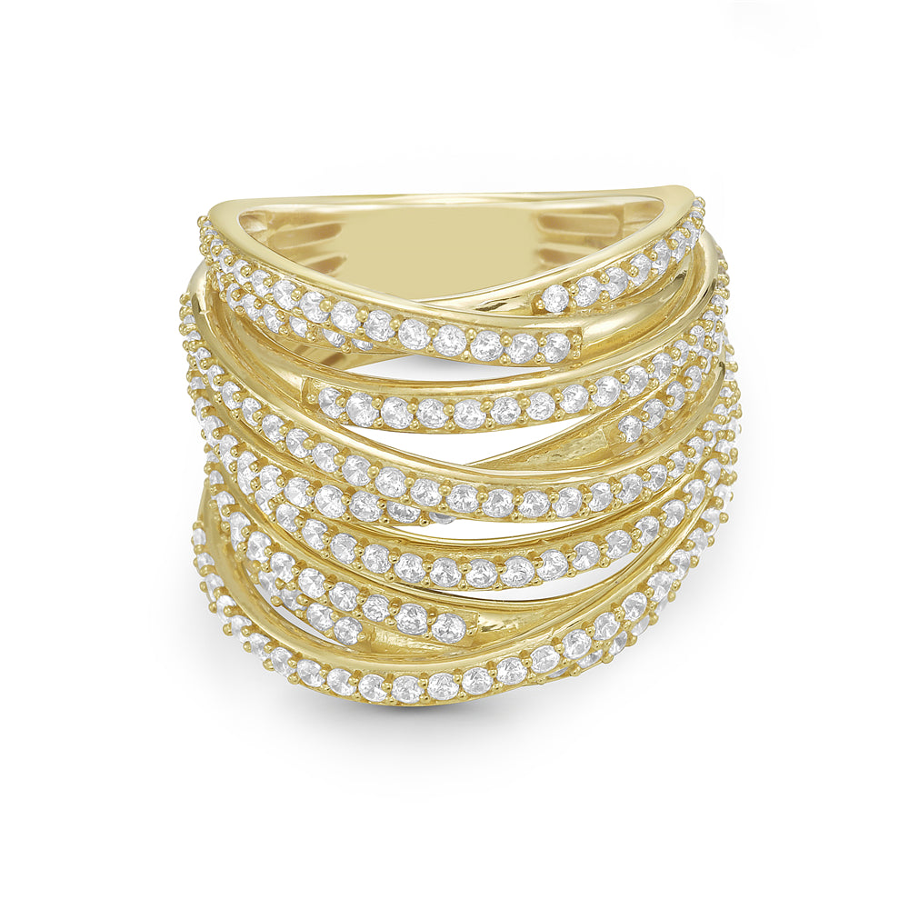 14K RING 184 DIAMONDS 1.75CT 5.5