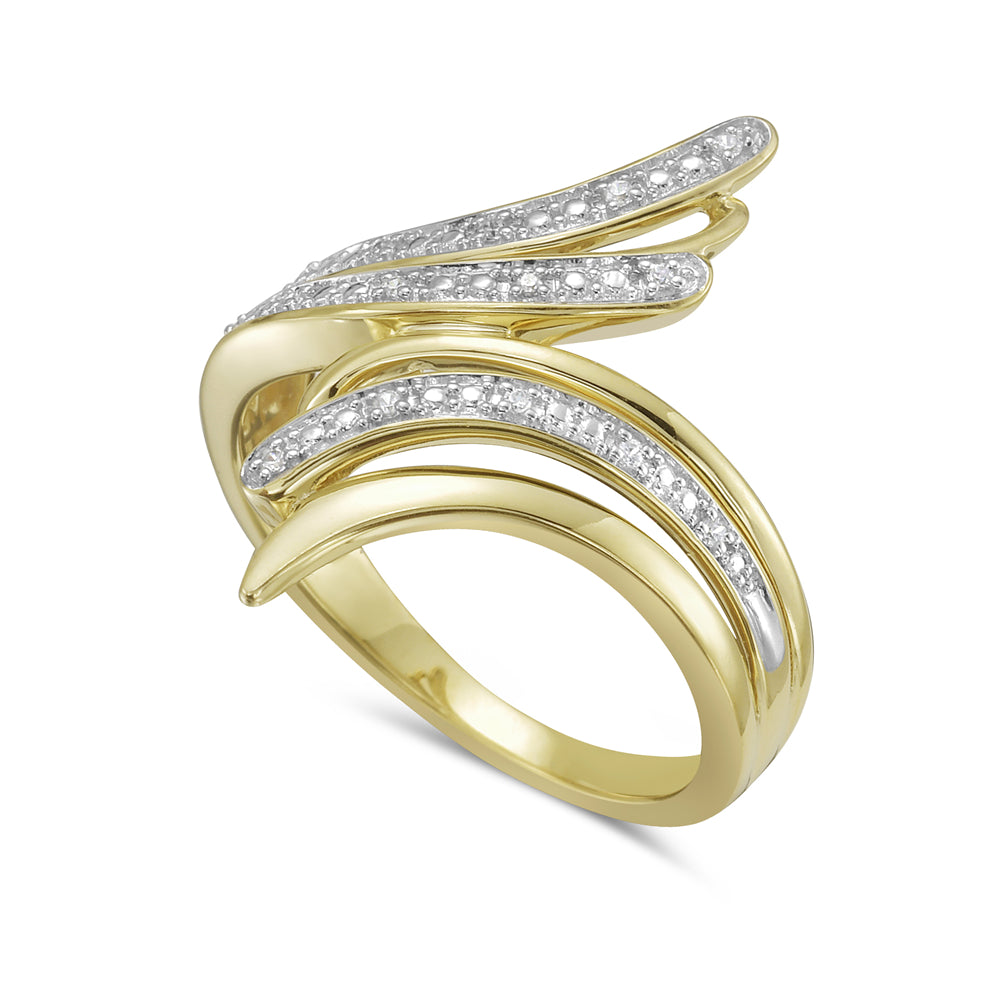 Swirl Diamond & Gold Ring
