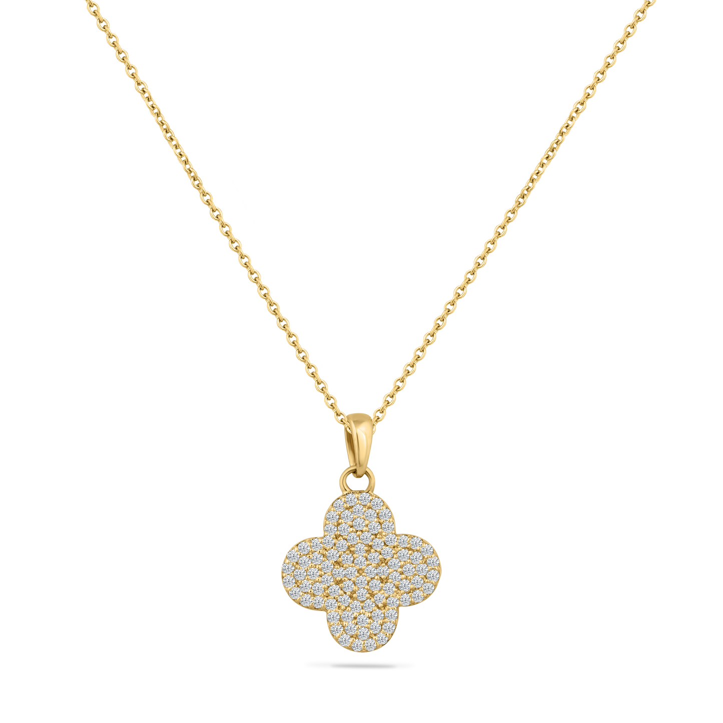 14K NECKLACE WITH 88 DIAMONDS 0.77CT ON 18 INCHES CHAIN