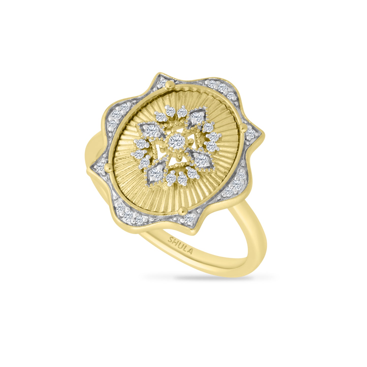 14K RING WITH 33 DIAMONDS 0.19CT