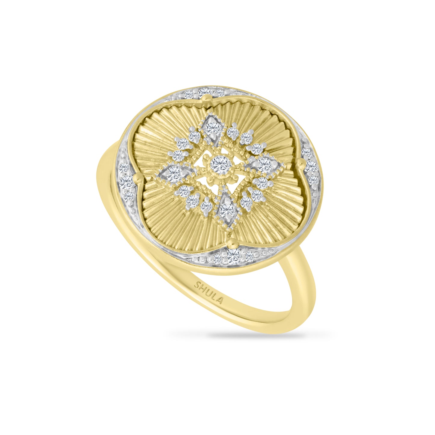 14K RING WITH 29 DIAMONDS 0.18CT