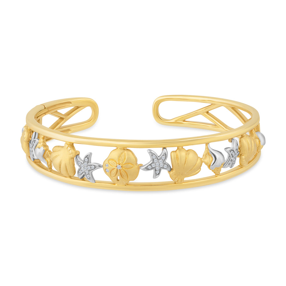 14K NAUTICAL BANGLE 47 DIAMONDS 0.17CT