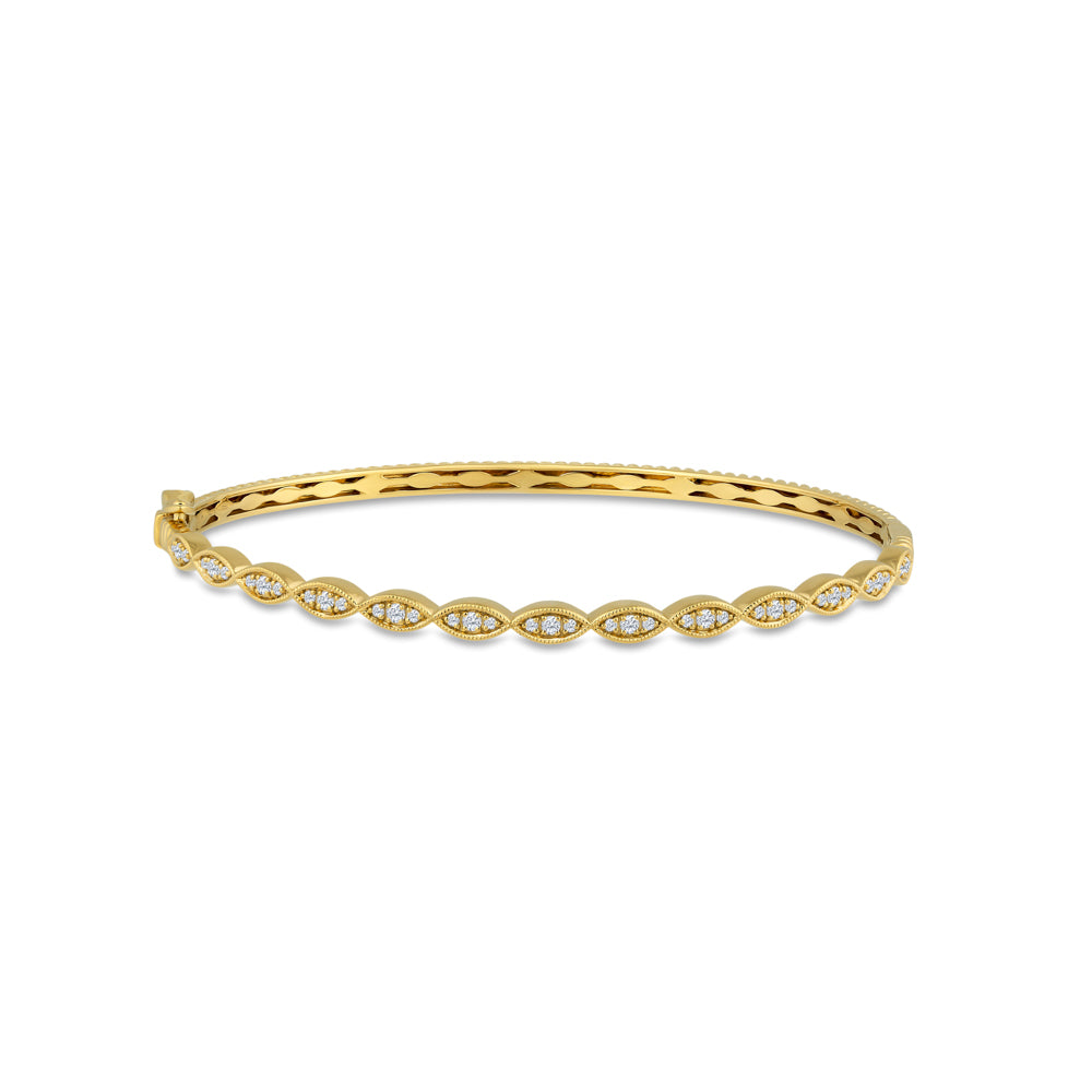 14K BANGLE WITH DIAMONDS 0.33CT 5.5