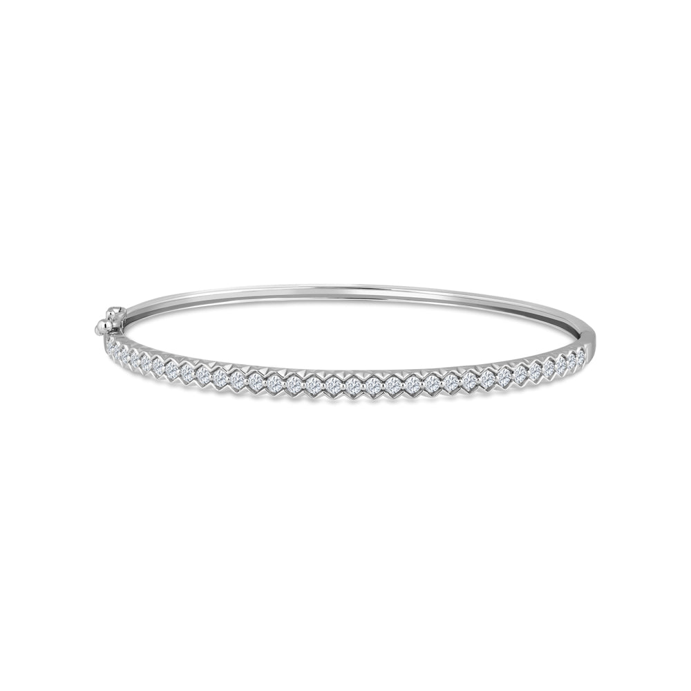 14K BANGLE WITH DIAMONDS 1.00CT 5.5