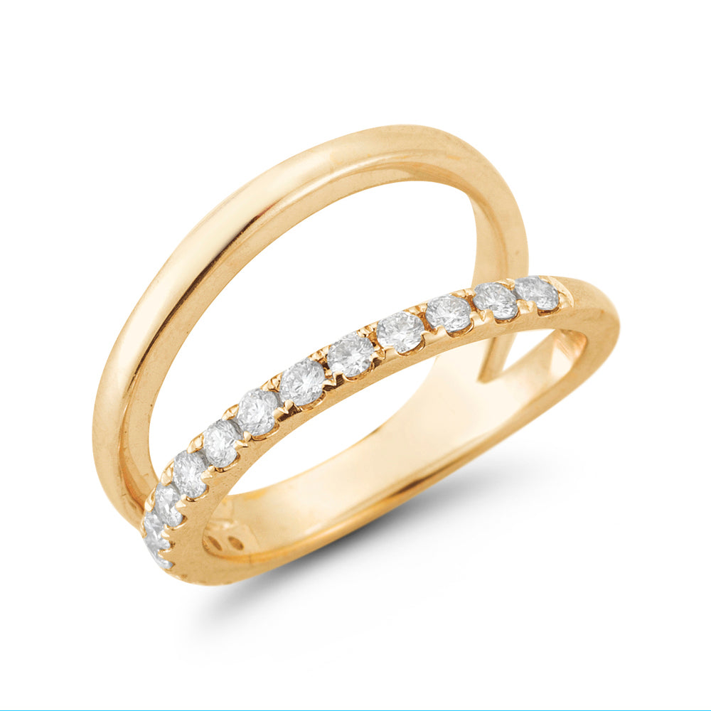14K OPEN DESIGN DIAMOND RING