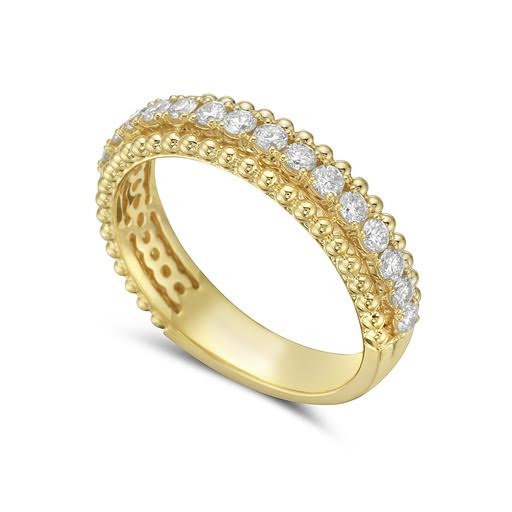 18k band with 21 diamonds 0.63ct