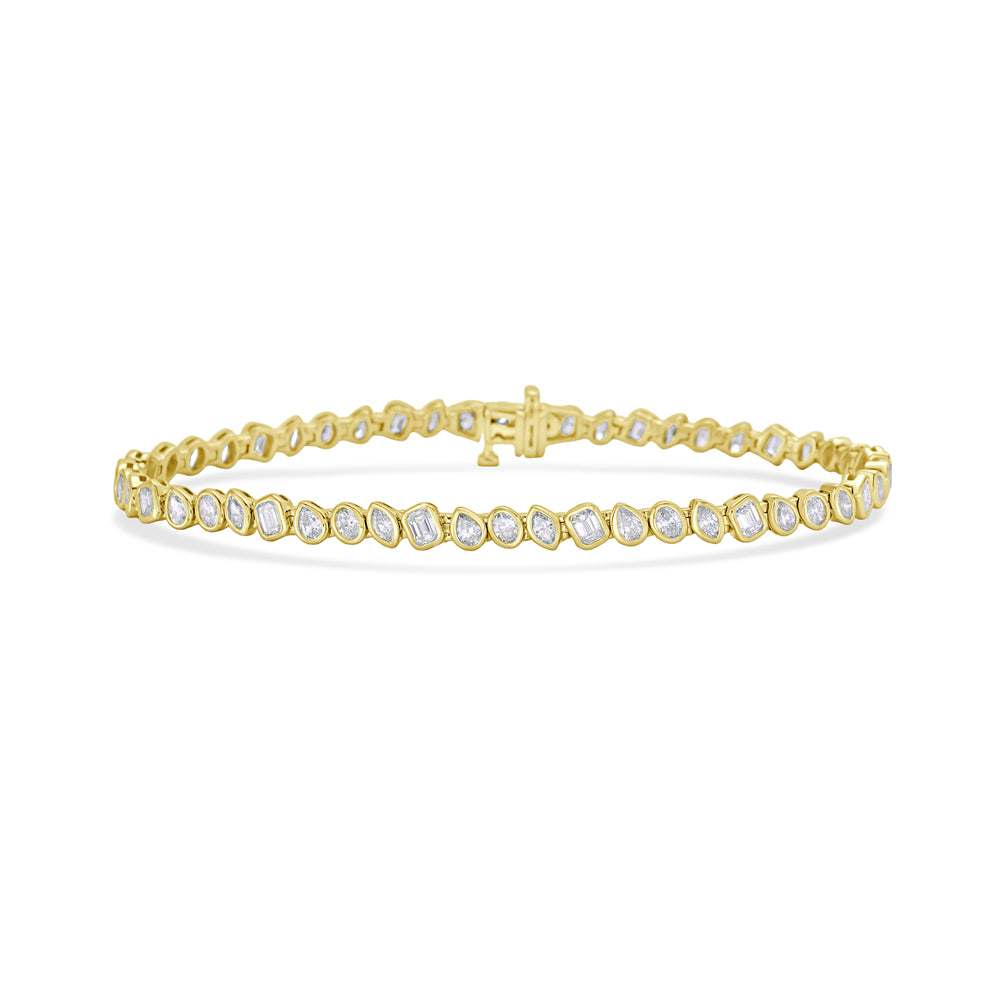 14k link bracelet with 51 diamonds 3.16ct 7 inches