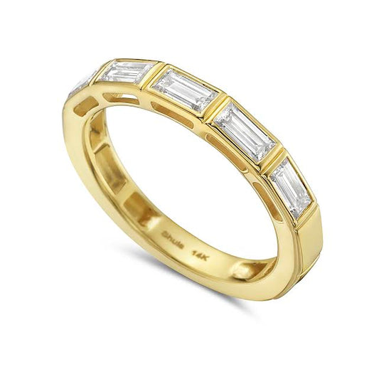 14k band with 5 baguette diamonds 0.78ct