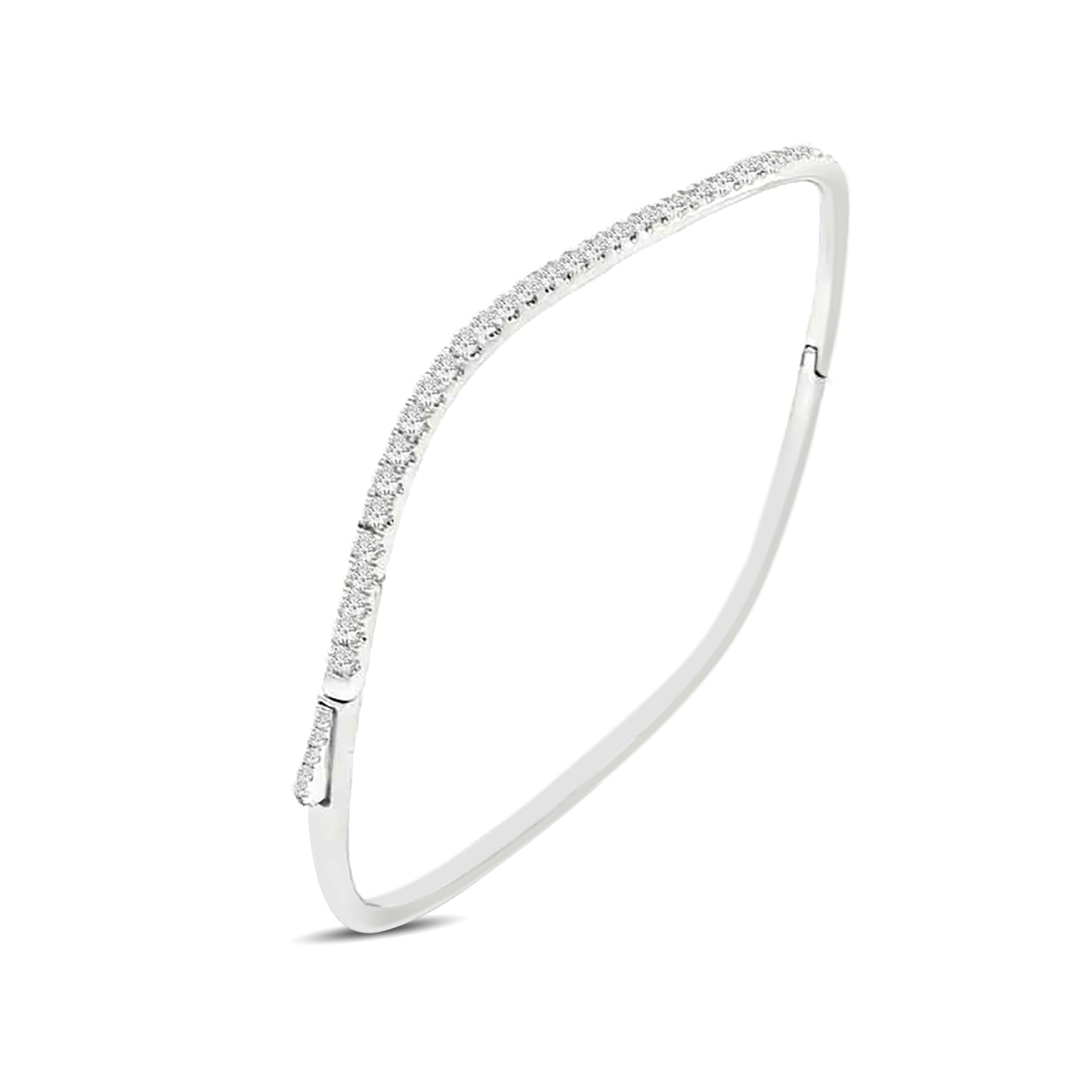 14K SQUARE BANGLE WITH DIAMONDS 1.25CT
