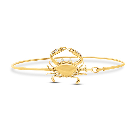 14K crab flexible bangle