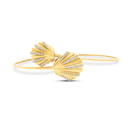 14K flexible shell bangle