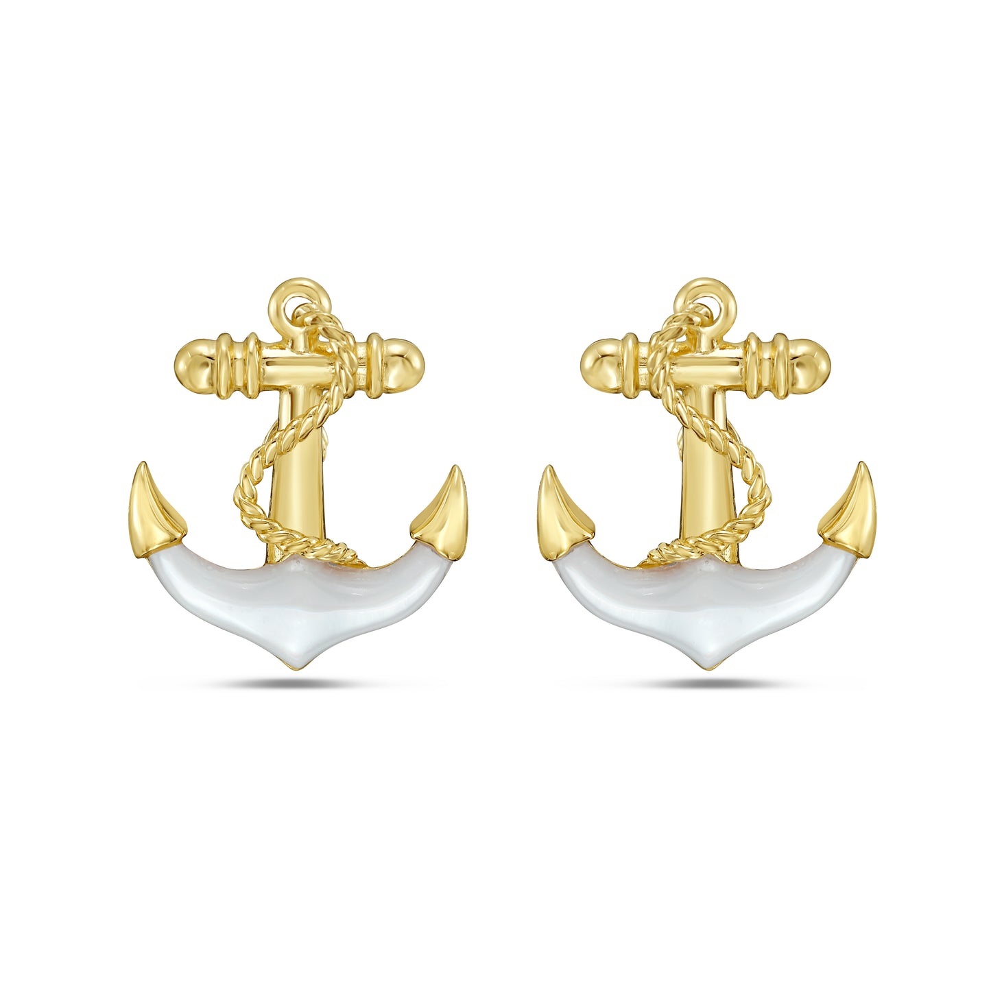 "Anchors Away" Ship's Anchor & Rope Earrings