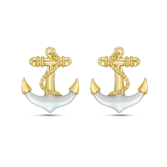 "Anchors Away" Ship's Anchor & Rope Earrings