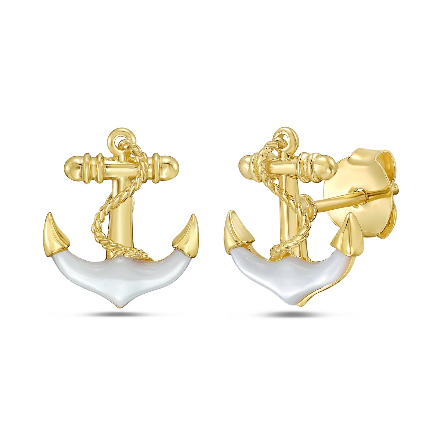 "Anchors Away" Ship's Anchor & Rope Earrings