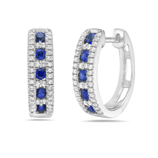 14K 80 DIAMONDS 0.27C & 10 SAPPHIRES 0.60C