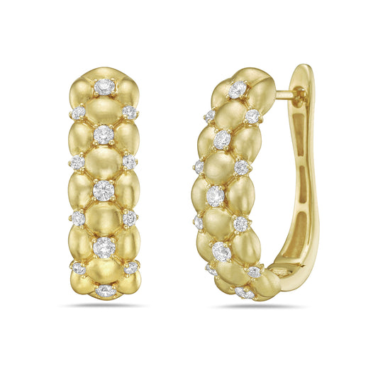 14K 22X6MM HOOP WITH 26 DIAMONDS 0.50CT