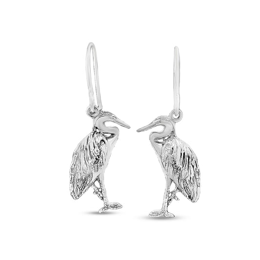 Sterling silver Blue Heron earrings