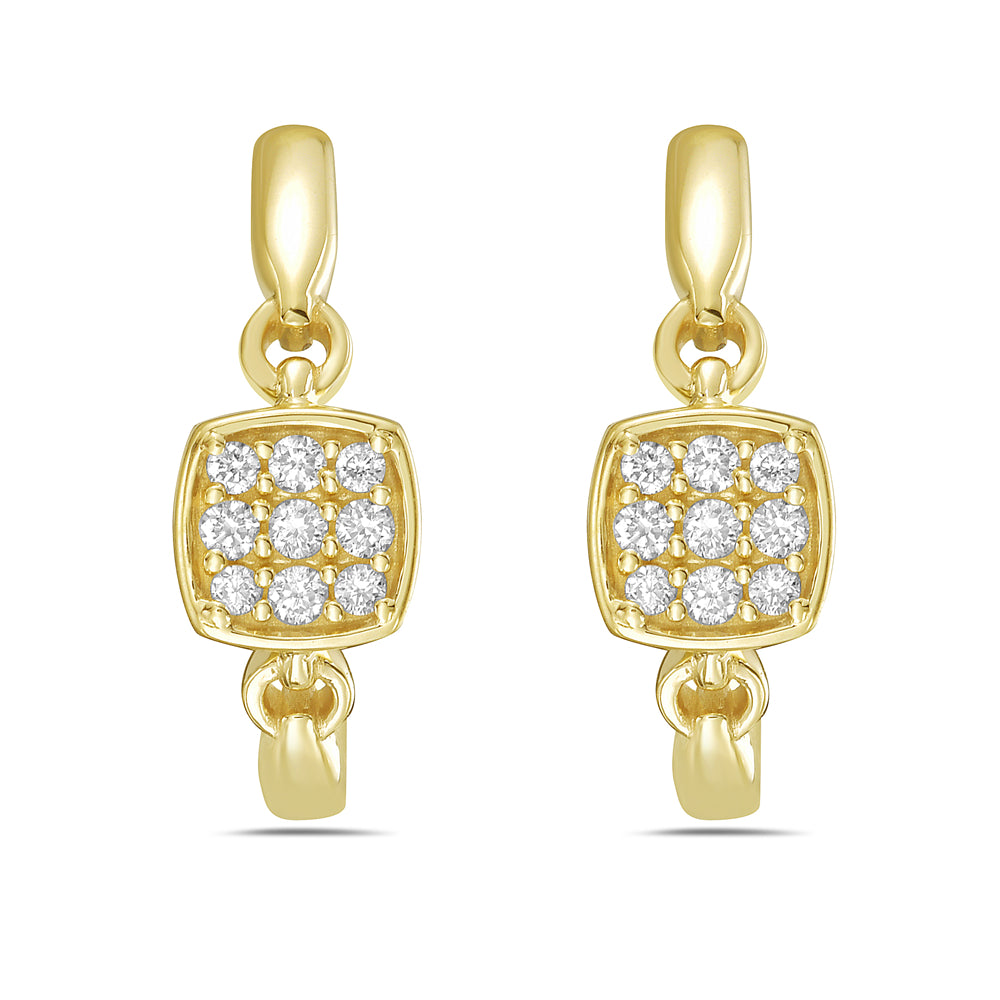 14KY earrings with diamonds 0.12ct tw 5.5