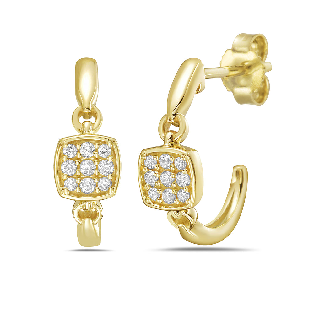 14KY earrings with diamonds 0.12ct tw 5.5
