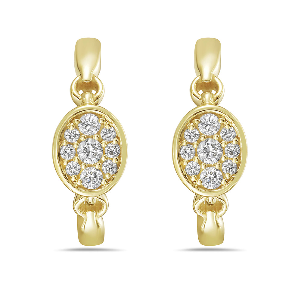 14KY dimaond earrings 0.16ct tw 5.5