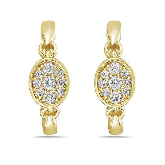 14KY dimaond earrings 0.16ct tw 5.5