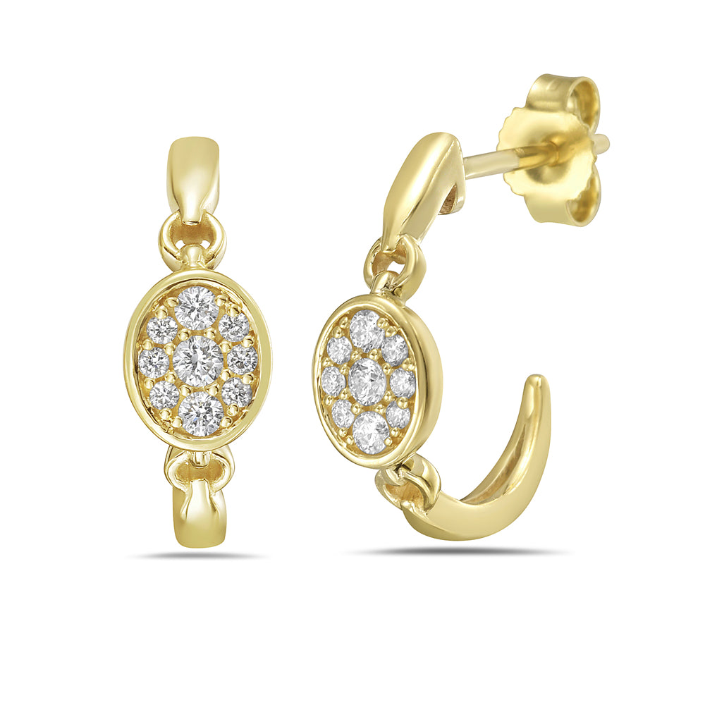 14KY dimaond earrings 0.16ct tw 5.5