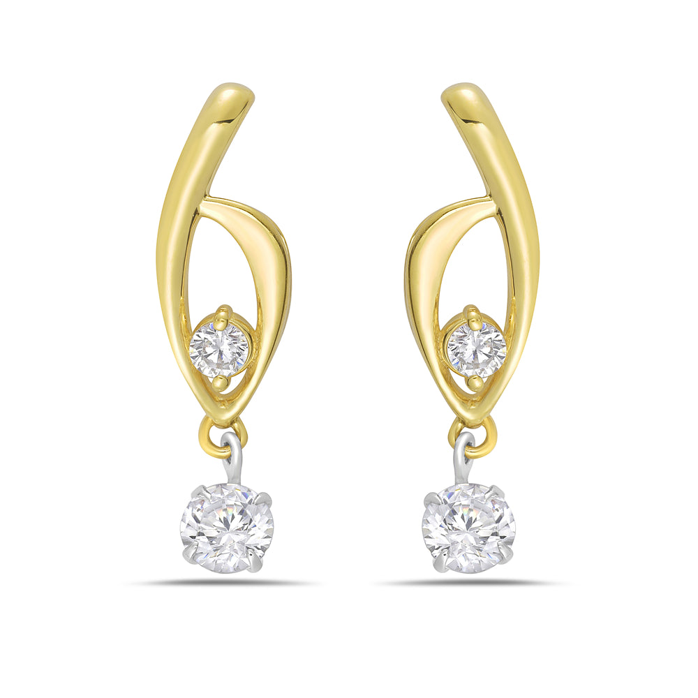14K earrings with 4 diamonds 0.50ct tw 5.5