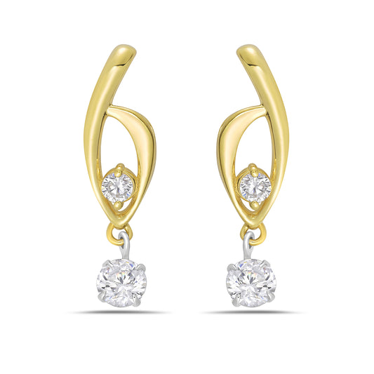 14K earrings with 4 diamonds 0.50ct tw 5.5