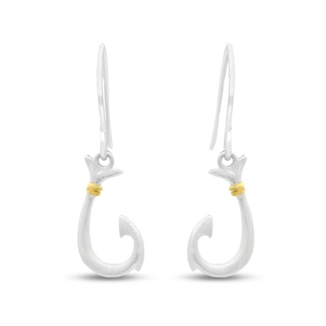 Sterling silver fishhook earrings
