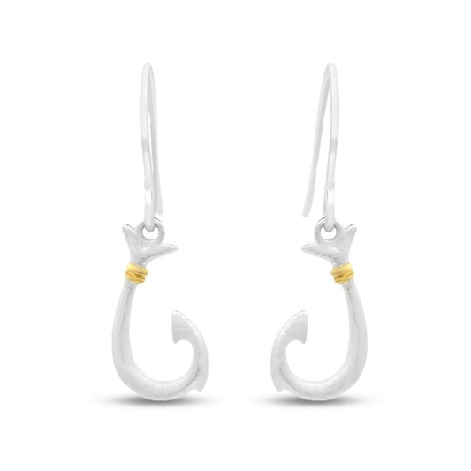 Sterling silver fishhook earrings