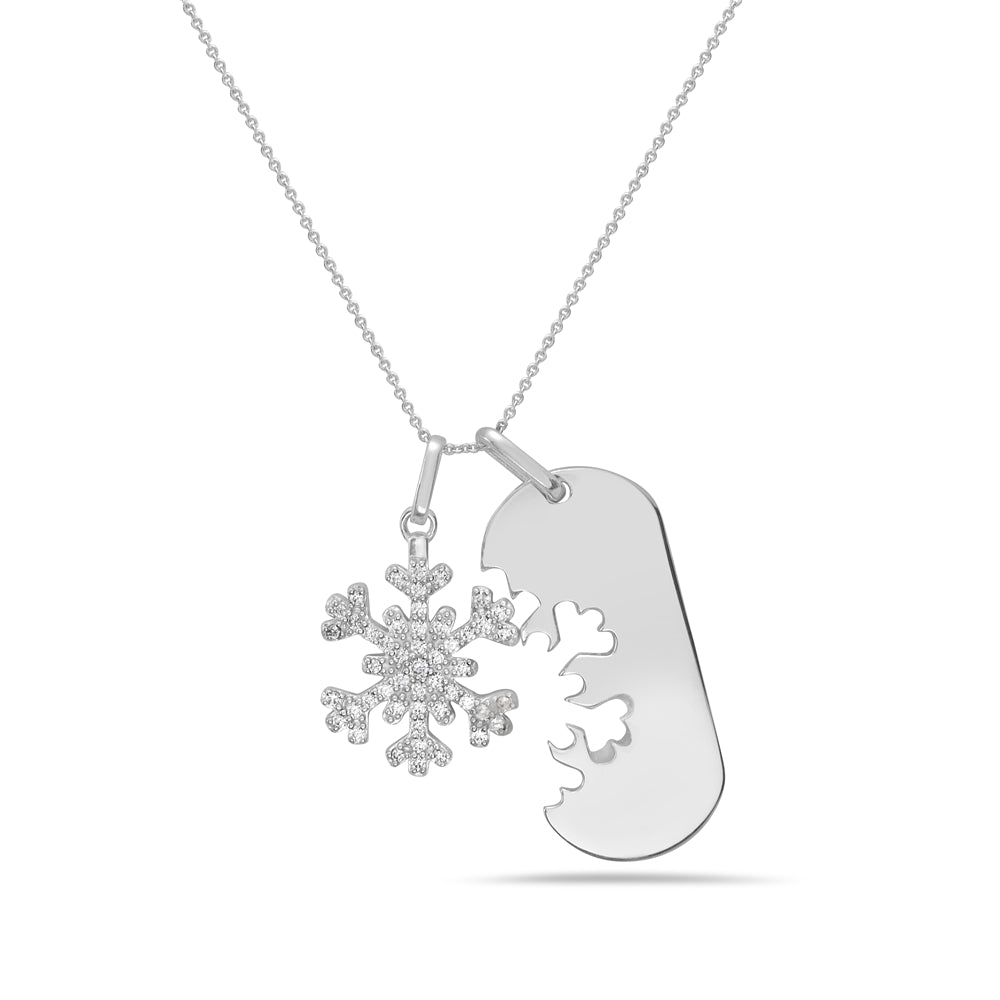 14K pendant with 49 round diamonds 0.25ct tw on 18 inch chain 5.5