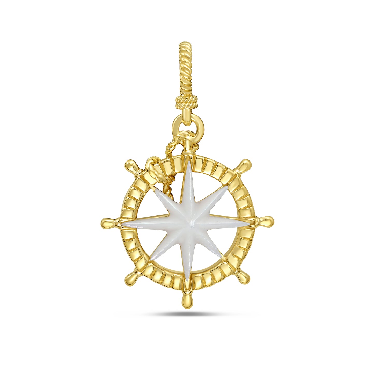 "Charting a Course" Ship's Wheel & Compass Pendant