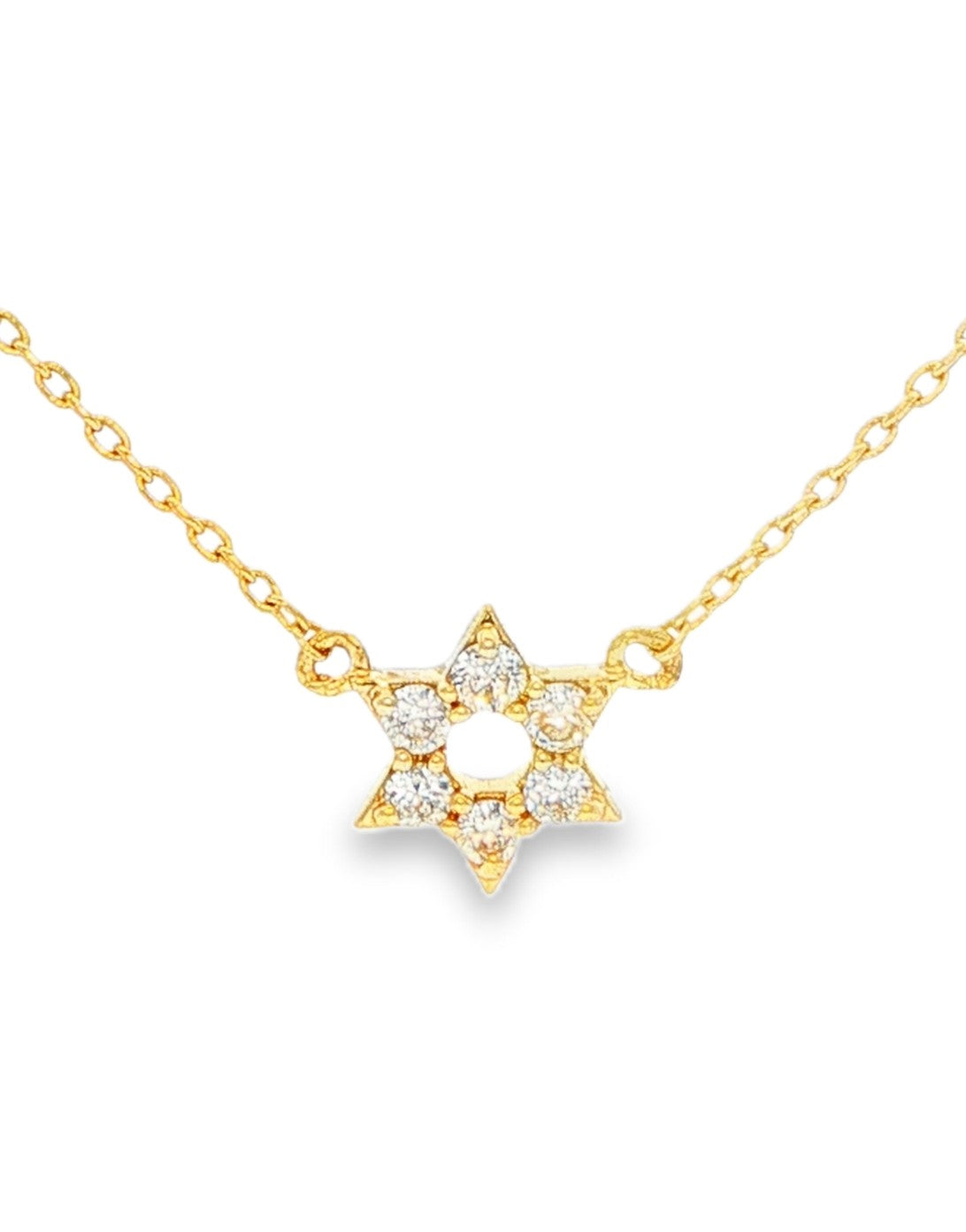 Star of David Necklace in 14K Gold & Diamonds