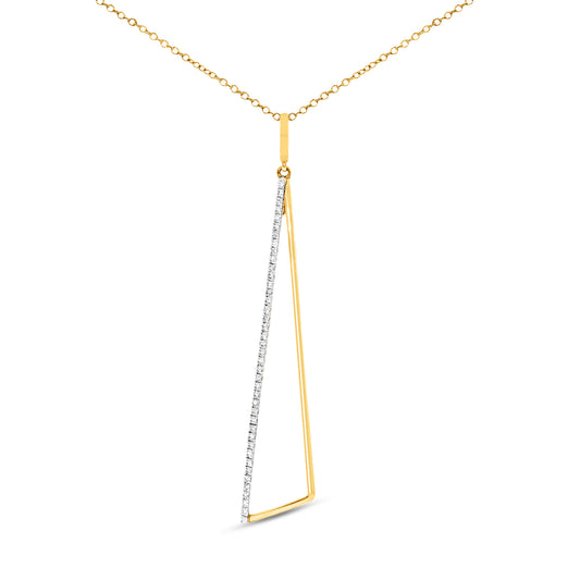 14KY GEOMETRIC SHAPE NECKLACE 41 DIAMONDS 0.18C, 18