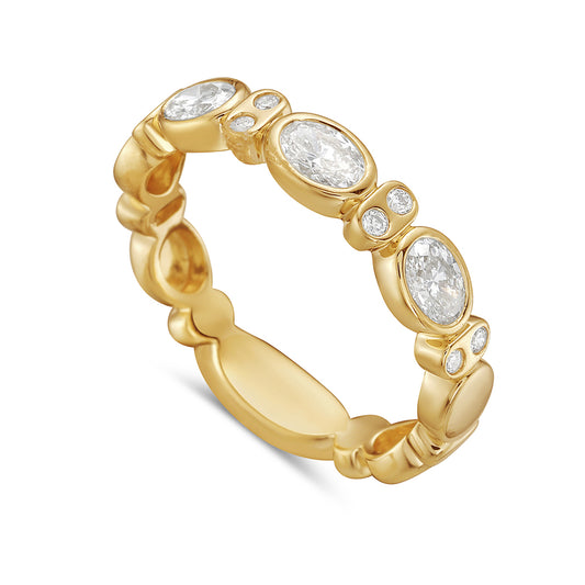 14k 4mm band with 11 diamonds 0.64ct