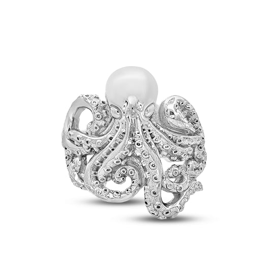 Sterling silver octopus ring