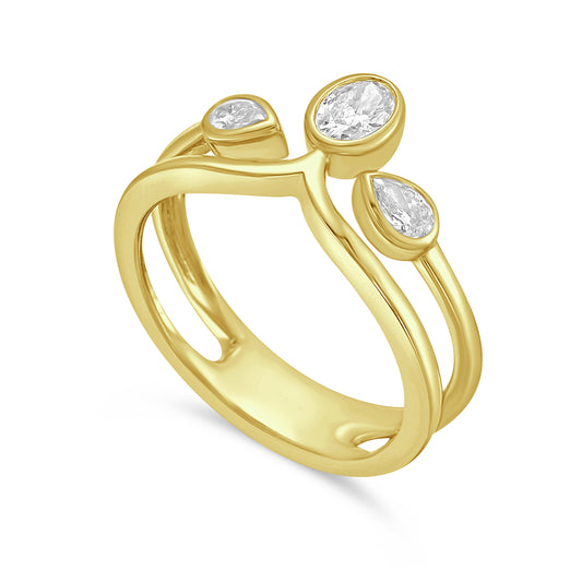 14k 10mm diamond ring