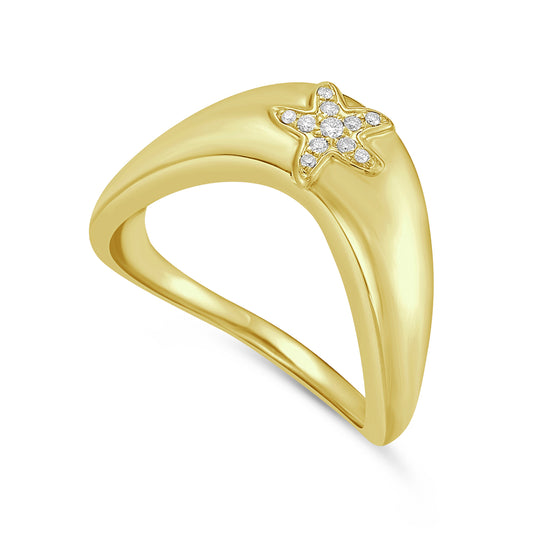 14k 7mm starfish ring