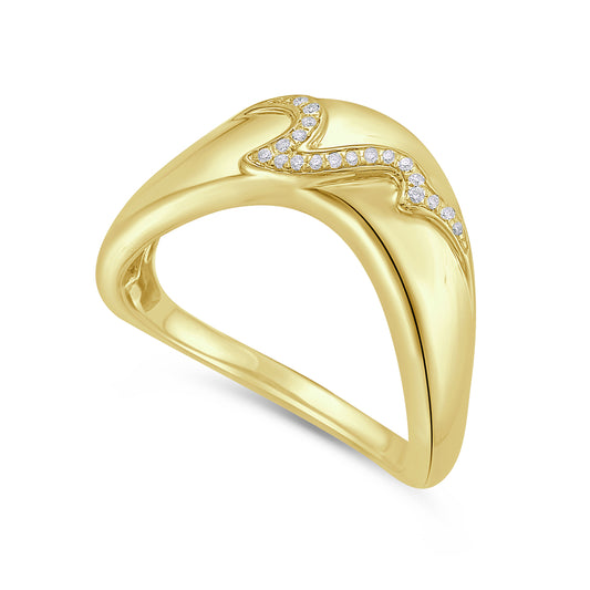 14k 7mm wave ring